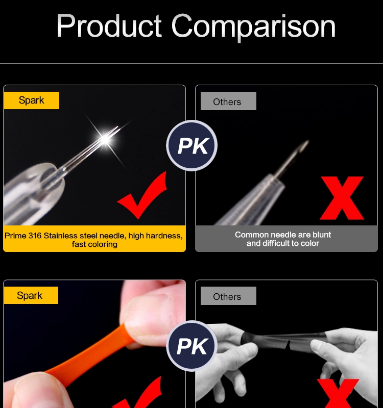 100% nguyên bản Spark Hình xăm kim Membrane Hộp mực hình xăm