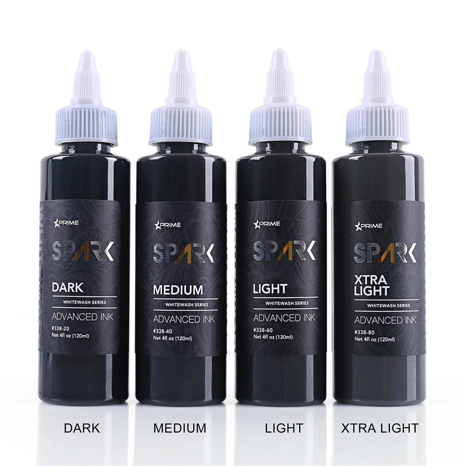 Professional Set Of 4OZ 120ml Organic Long-Lasting Whitewash Tattoo Ink For Tattoo And Body Art factory