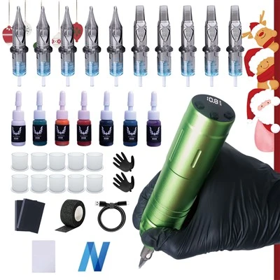 Bộ dụng cụ hình xăm hình xăm đầy đủ không dây đầy đủ chuyên nghiệp