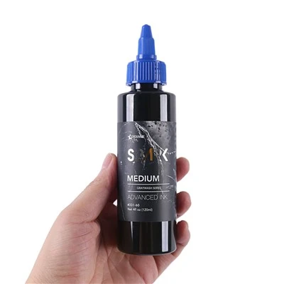 Quỹ 4oz 120ml trang điểm màu xám hình xăm màu đen
