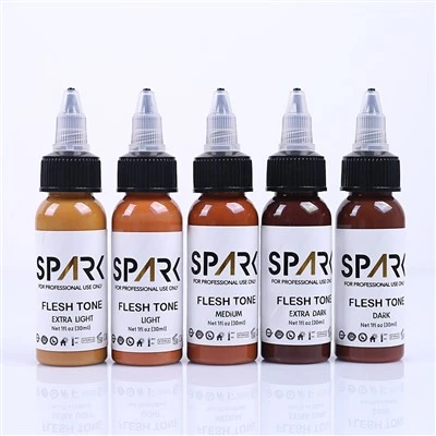 Mực xăm vĩnh viễn 5 màu 30ml hữu cơ da hữu cơ cho trang điểm thực tế và vĩnh viễn