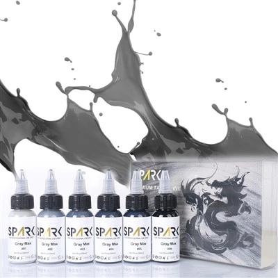 Bộ đồ trang điểm vĩnh viễn tùy chỉnh chuyên nghiệp Spark Grey 30ml/1oz Hình xăm nghệ sĩ Tattoo Ink