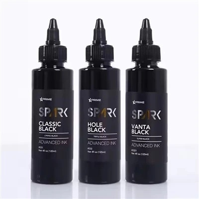 Nhà máy Spark tùy chỉnh chất lượng cao chất lượng đen tối màu sắc sắc tố màu trộn Triple Professional Vice Black Tattoo Ink