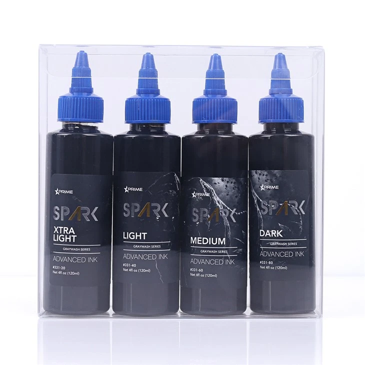 Spark mới nhất 4oz*4 Grey Wash Set Set Perterploot Shoots Shato Ink