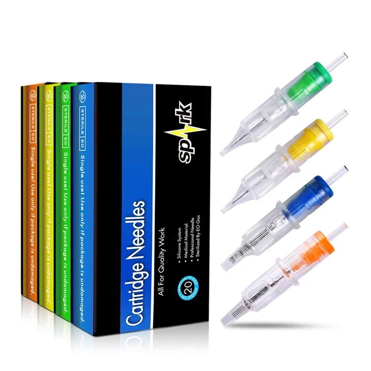 Spark OEM/ODM Nhiều thông số kỹ thuật hình xăm dùng một lần là hộp kim bằng kim Magnum cho nghệ thuật cơ thể