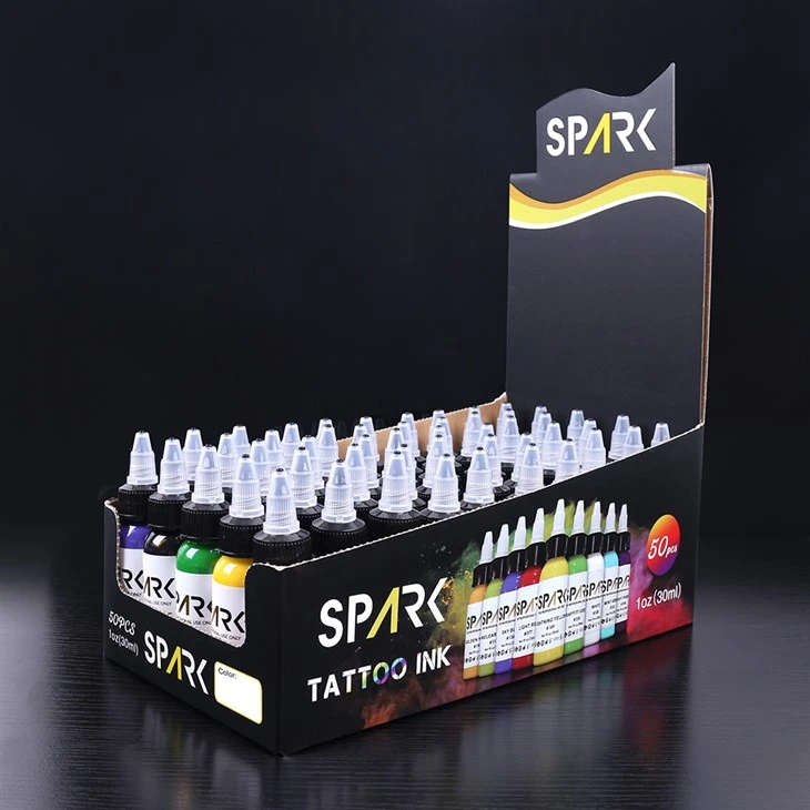 Spark hữu cơ 0,5 oz khô nhanh thiết kế lâu dài cung cấp hình xăm mực trang điểm vĩnh viễn cho nghệ thuật cơ thể