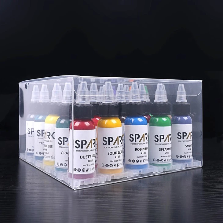 Spark High - Kết thúc 1oz Premium mịn màng vĩnh viễn 25 bộ màu Taptoo Ink cho nghệ thuật cơ thể và hình xăm