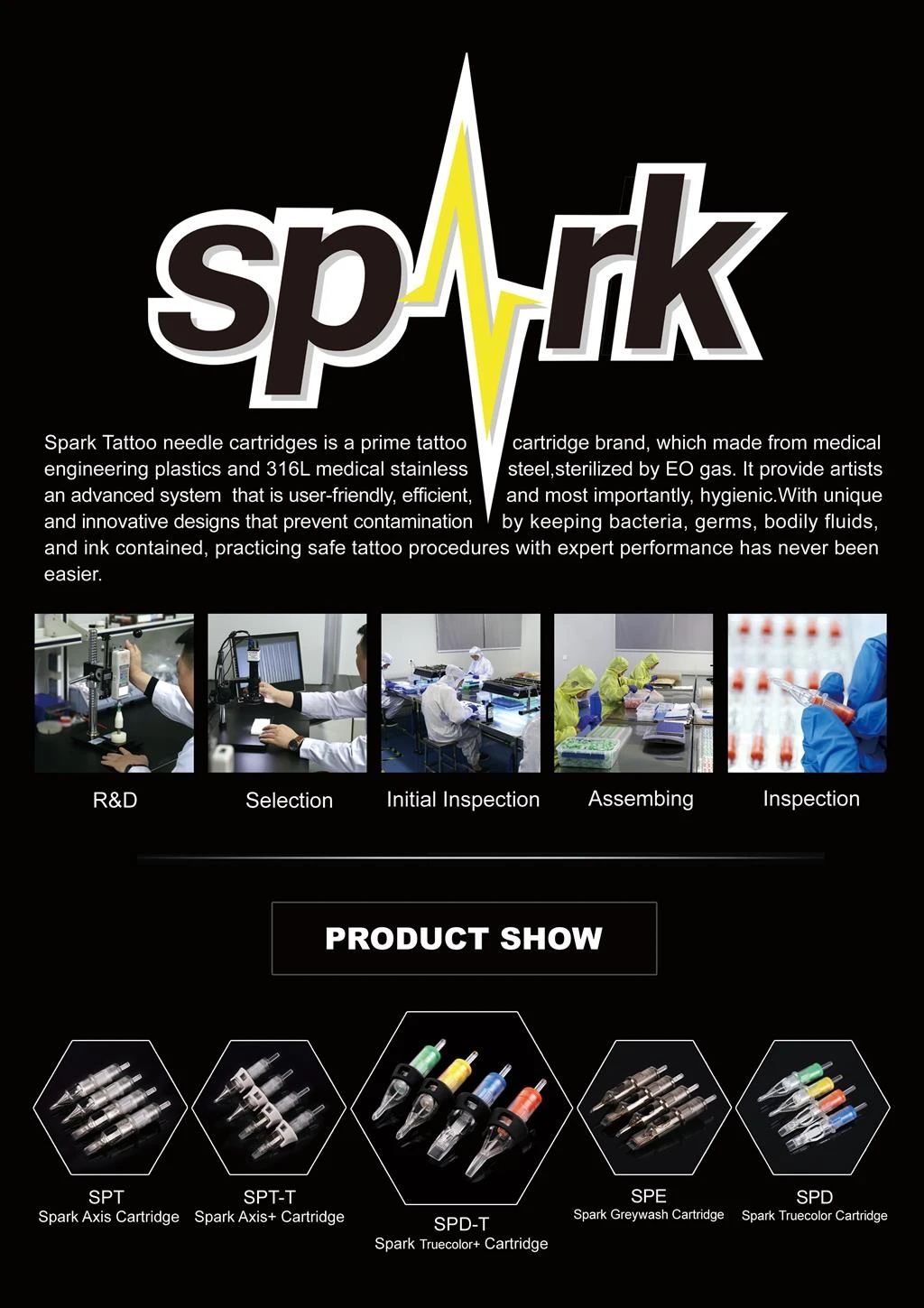 Bán buôn hộp mực hình xăm Spark