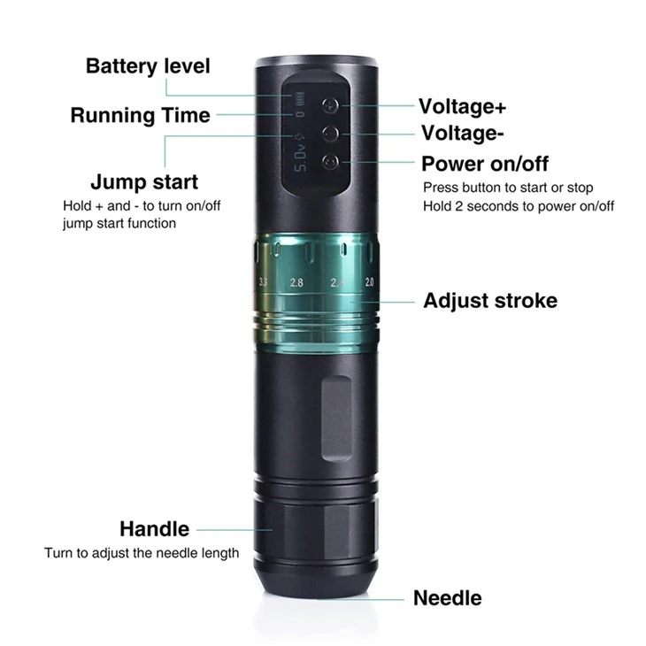 Động cơ không chổi than Spark Máy xăm không dây chuyên nghiệp