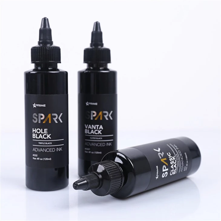 Màu đen cổ điển 4OZ lót dòng mực đen Spark Tattoo Ink Tattoo Ink Black Light