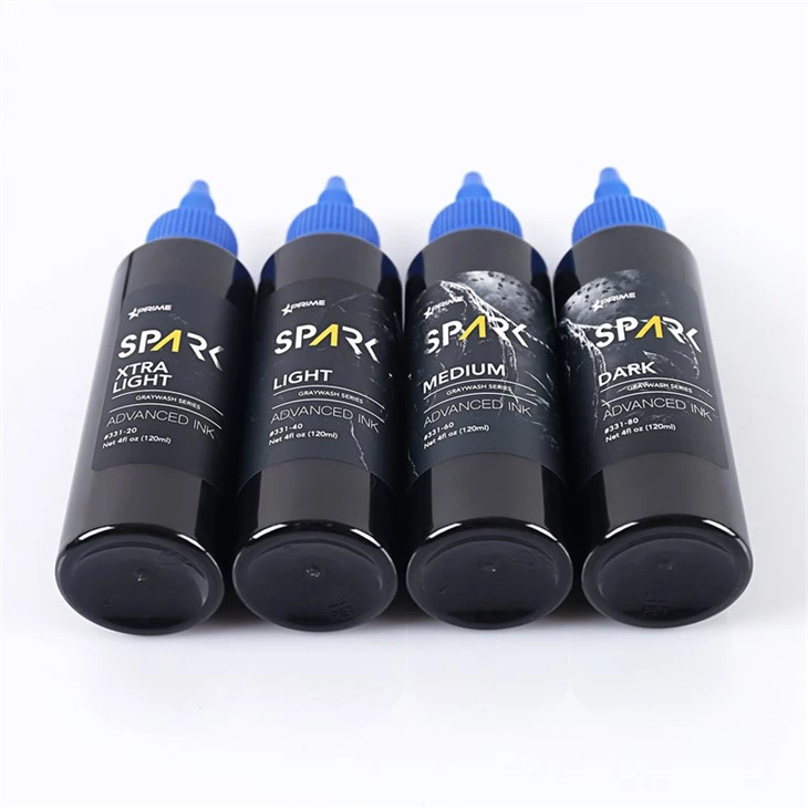 Gray Wash Spark Mực xăm chất lượng cao Bộ mực xăm chuyên nghiệp