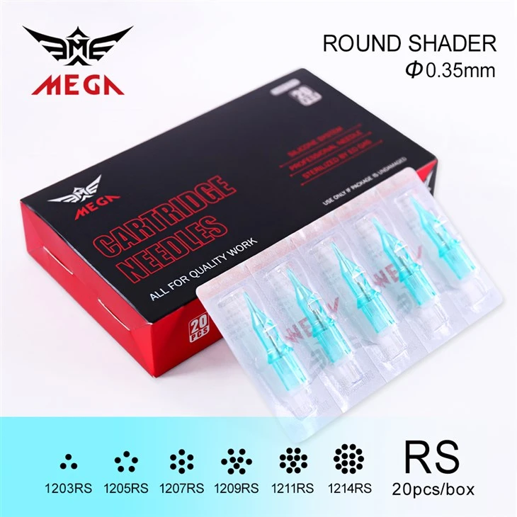 Hộp mực hình xăm Mega Round Shader 0.35 mm