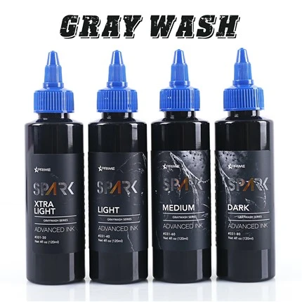 Bộ mực xăm Spark Graywash - 4 Oz Chai