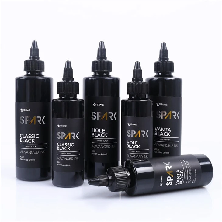 Super Black 8OZ Black Ink Series Vanta Black Spark Tattoo Ink Bộ mực xăm