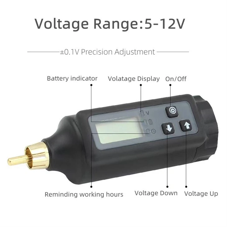Wireless Tattoo Power Supply Digital 2000 MAh Wireless Tattoo Power Supply Digital 2000 MAh