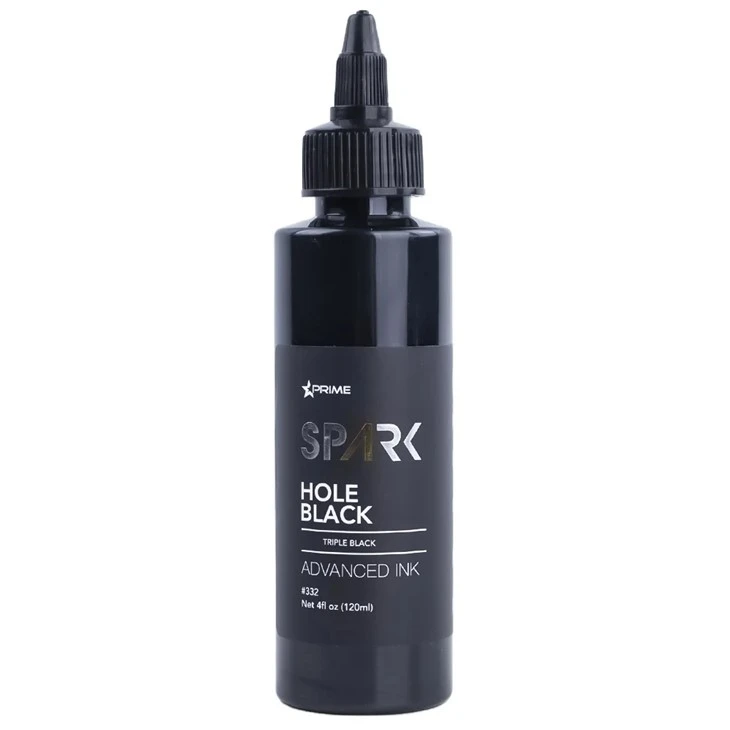 Sắc tố Mực xăm 4OZ Lỗ đen cổ điển Đen Vanta Black Spark Mực xăm Mực xăm đen