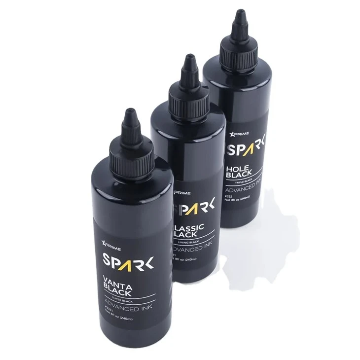 Vanta Black 8OZ 4OZ Super Black Ink Series Spark Tattoo Ink Bộ mực xăm chuyên nghiệp